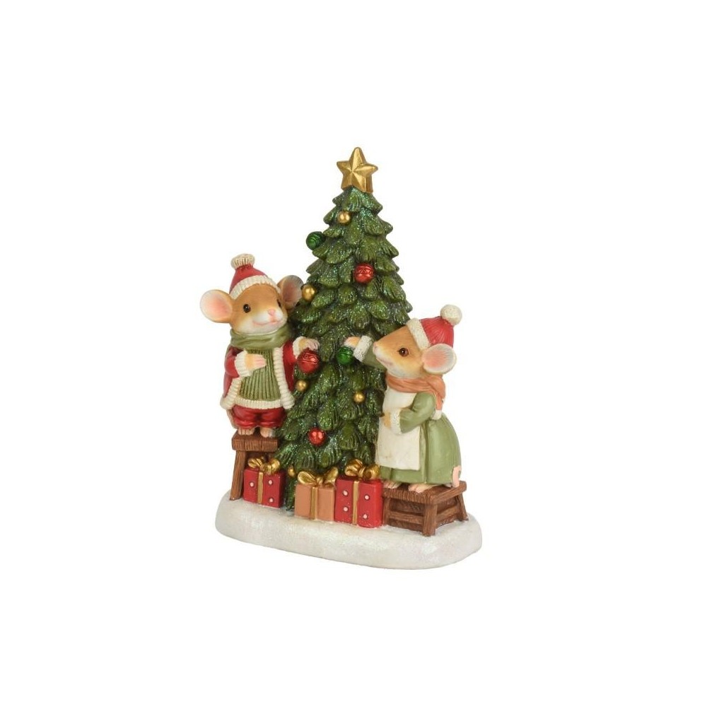 TOPOLINI NATALIZI CON ALBERO H.22